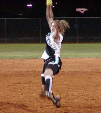 Windmill pitcher in perfect track