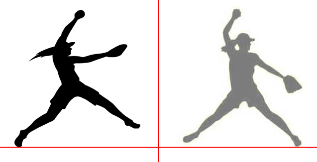 Comparison of two windmill pitcher silhouettes